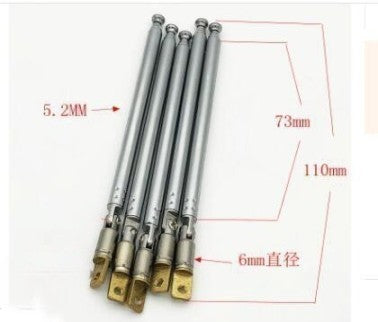 Trolley Antenna 5273-5 Section Universal FM Radio Remote Control Door Magnetic Audio Telescopic Antenna 52-73 - 1 PCS