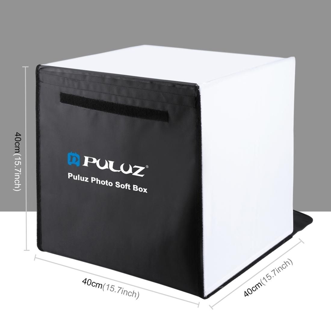 PULUZ 40cm Photo Softbox Portable Folding Studio Shooting Tent Box Kits with 5 Colors Backdrops , Size: 40cm x 40cm x 40cm (Style1)