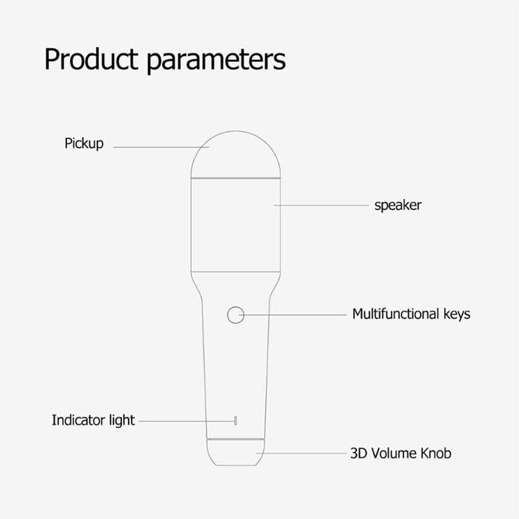 Original Xiaomi Youpin YMI Bluetooth 4.2 One-piece Karaoke Wireless Bluetooth Microphone (White)