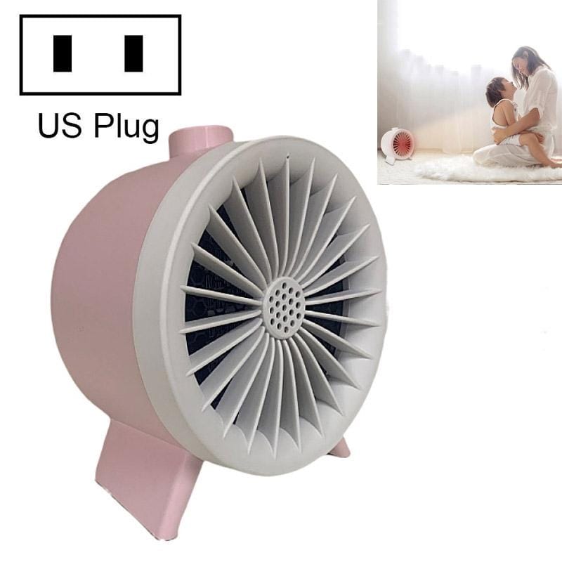 Home Mini Desktop Heater, Size:US Plug (Pink)