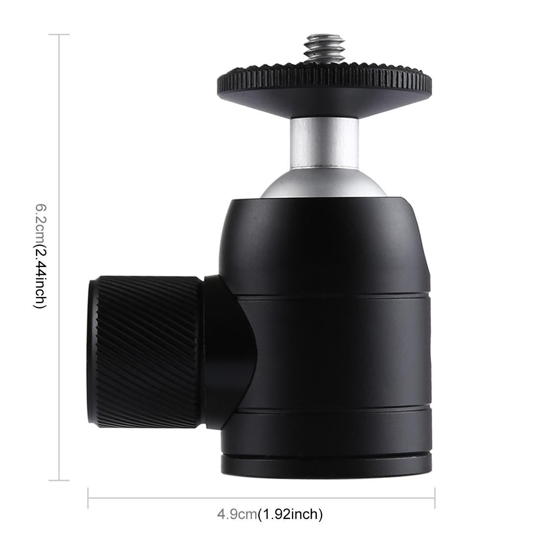 PULUZ Mini 360 Degree Panoramic 90 Degree Tilt Metal Ball Head Tripod Mount for DSLR & Digital Cameras