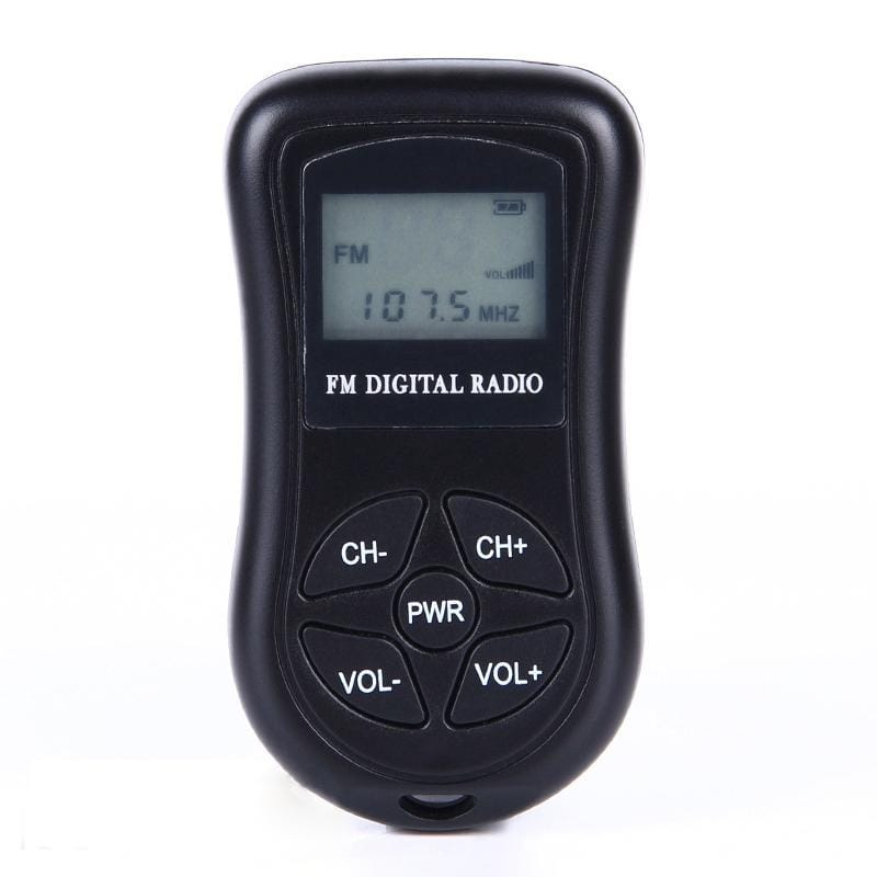 HRD-107 DSP Digital Display Portable Stereo FM Radio with Headset (Black)