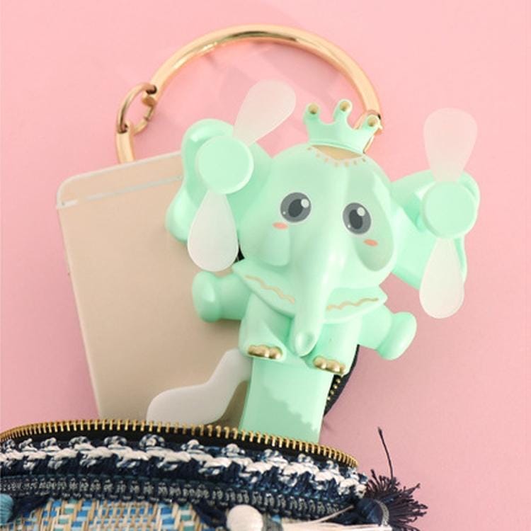 Creative Children Holding Cartoon Pressing Double-headed Leaf Small Fan Random Color Delivery