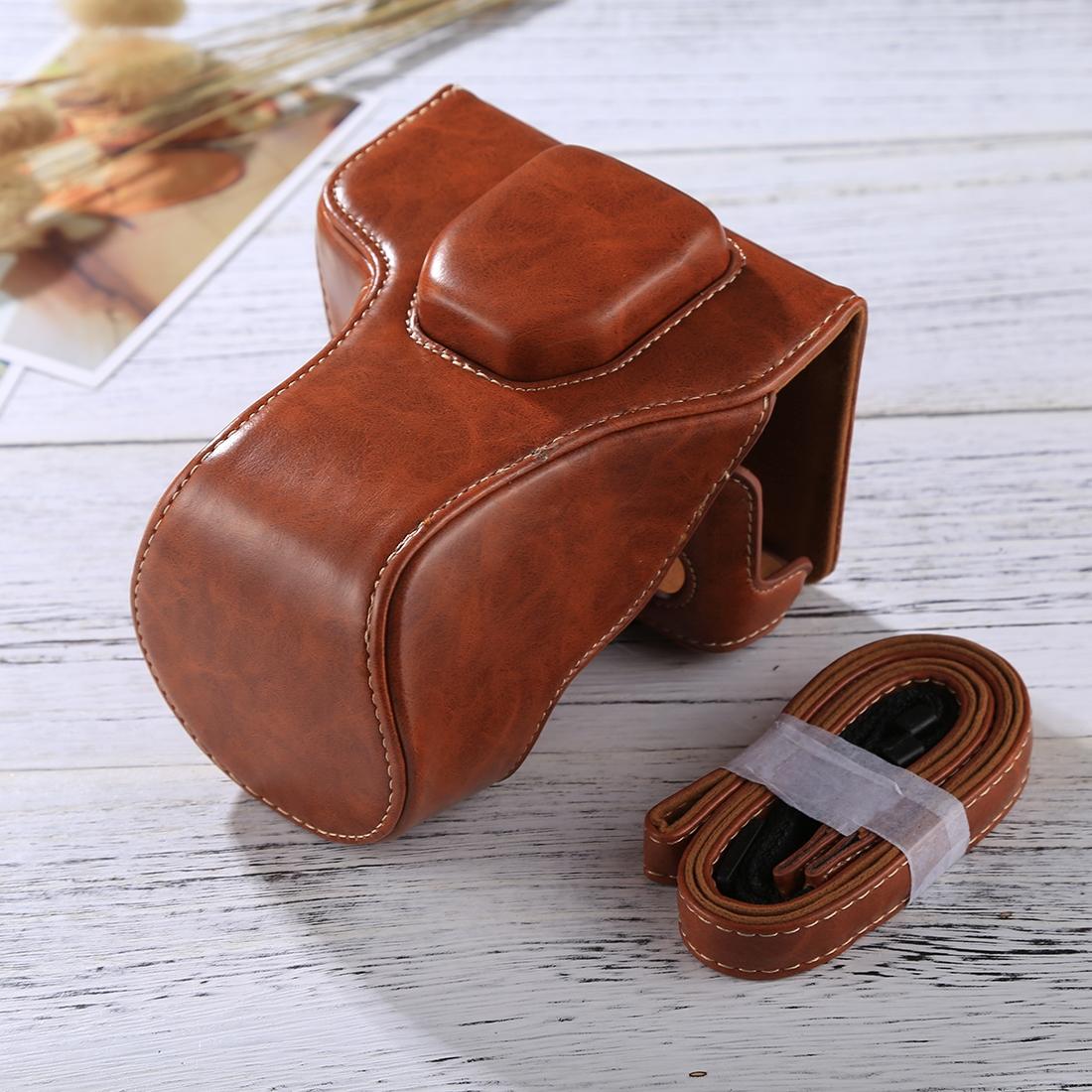 Full Body Camera PU Leather Case Bag with Strap for FUJIFILM XT10 / XT20 (Brown)
