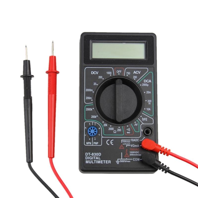 Professional DT830B LCD Display Digital Multimeter Ammeter Voltmeter Ohm Electrical Tester (Yellow)