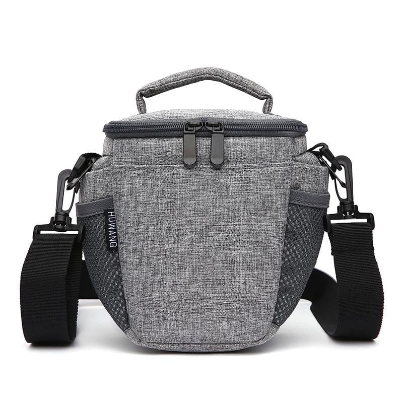HUWANG Portable Waterproof Nylon Surface Material Outdoor Sports Sling Shoulder Bag for DSLR Cameras, Size: 20cm x 17cm x 9cm (Grey)