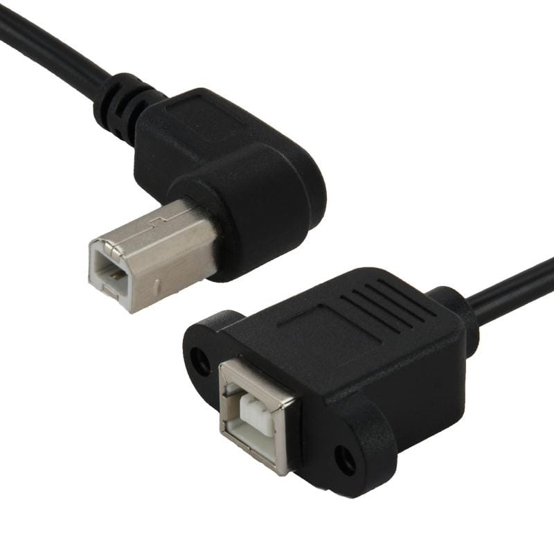 USB 2.0 Type-B Male to Female Printer / Scanner Extension Cable for HP, Dell, Epson, Length: 50cm (Black)