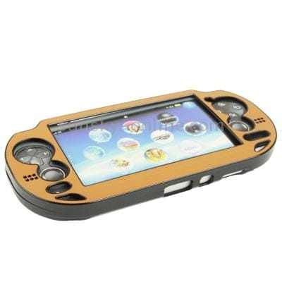 Brushed Aluminum + Plastic Material Protective Case for PS Vita (Black)
