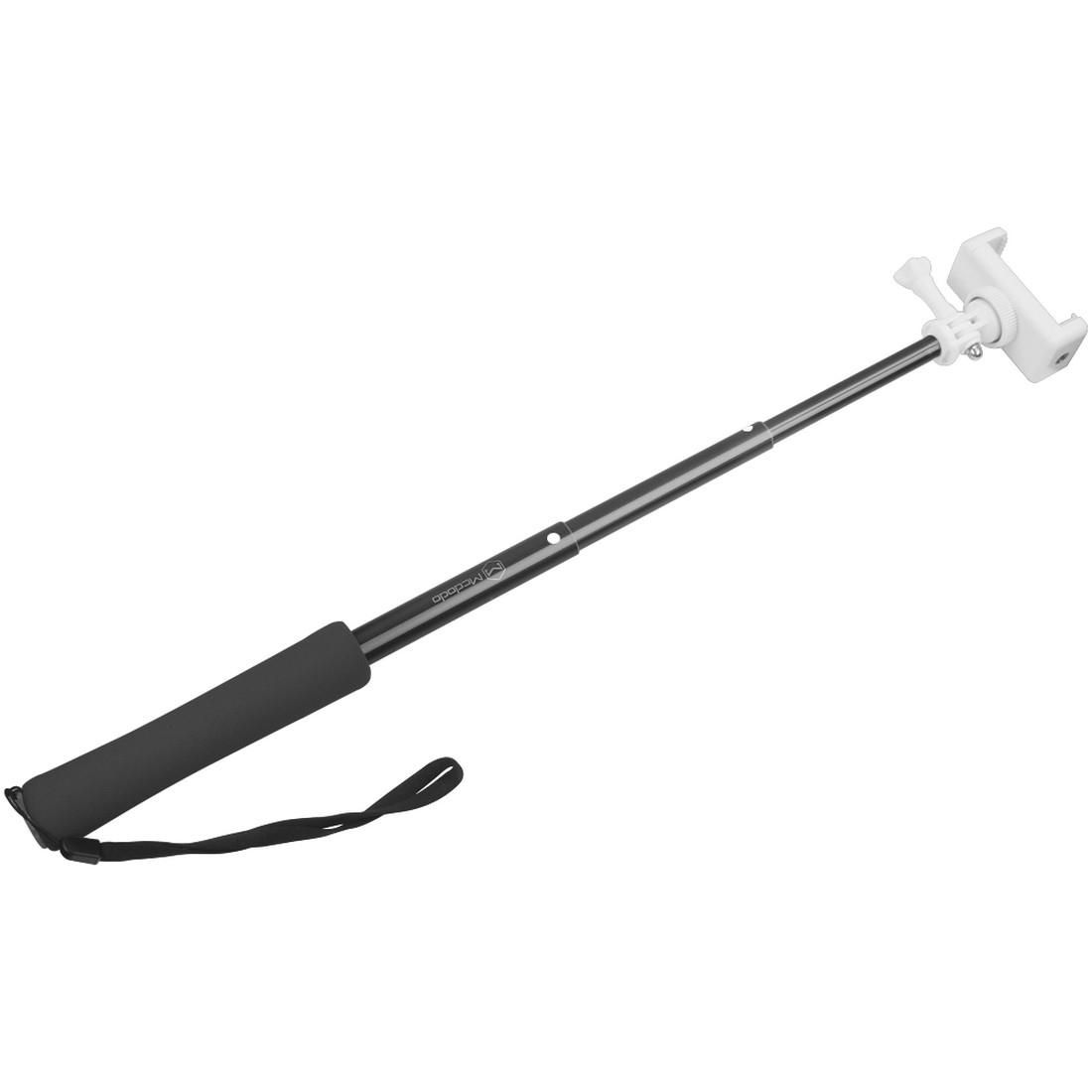 Mcdodo MSS-0292 mini Adjustable Bluetooth Wireless Self-timer Handheld Selfie Monopod with String for Smartphones, Stick Extension Length: 19cm - 50cm, Clip Extension Length: 5.5cm - 10cm (Magenta)