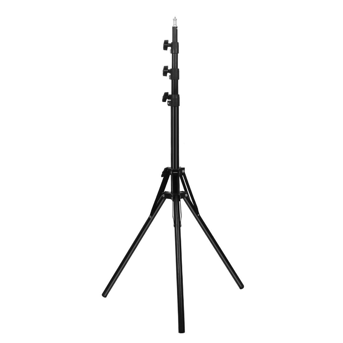 PULUZ Reverse Foldable 4 Sections 1.8m Height Tripod Mount Holder for Vlogging Video Light  Live Broadcast Kits (Black)