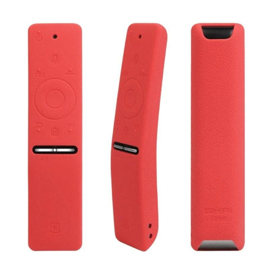 Silicone Protective Cover Case for Samsung Smart TV Voice Version Remote Control UA55KU6300J/6880J UA49KS7300 (Red)
