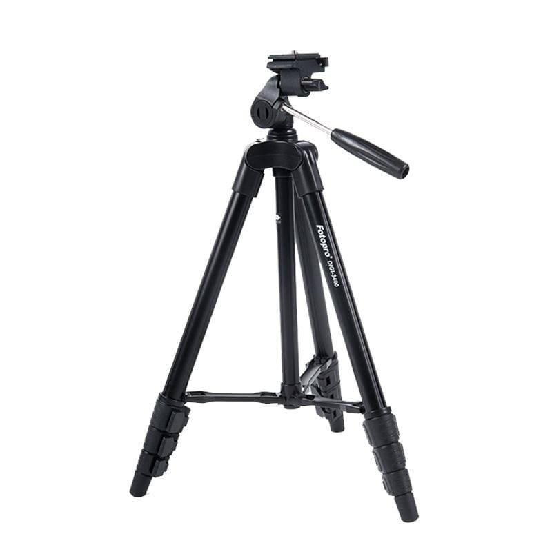 Fotopro DIGI-3400 Adjustable 390mm-1190mm 2kg Burden 1/4 inch Screw Three-dimensional Head Aluminium Alloy Tripod Holder Stand Mount with Carry Bag for Card Machine & DSLR & DV Digital Camera
