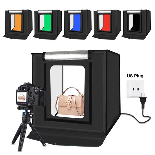 PULUZ 40cm Folding Portable 24W 5500K White Light  Photo Lighting Studio Shooting Tent Box Kit with 6 Colors Backdrops , Size: 40cm x 40cm x 40cm (US Plug)