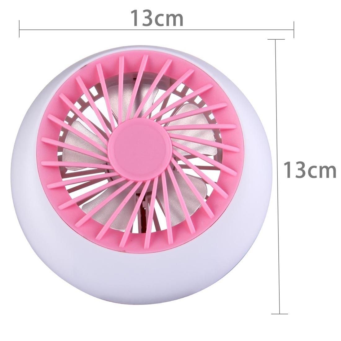 Tian Yan Mini USB Ultra-quiet Rechargeable Fans with Hidden Holder (Pink)