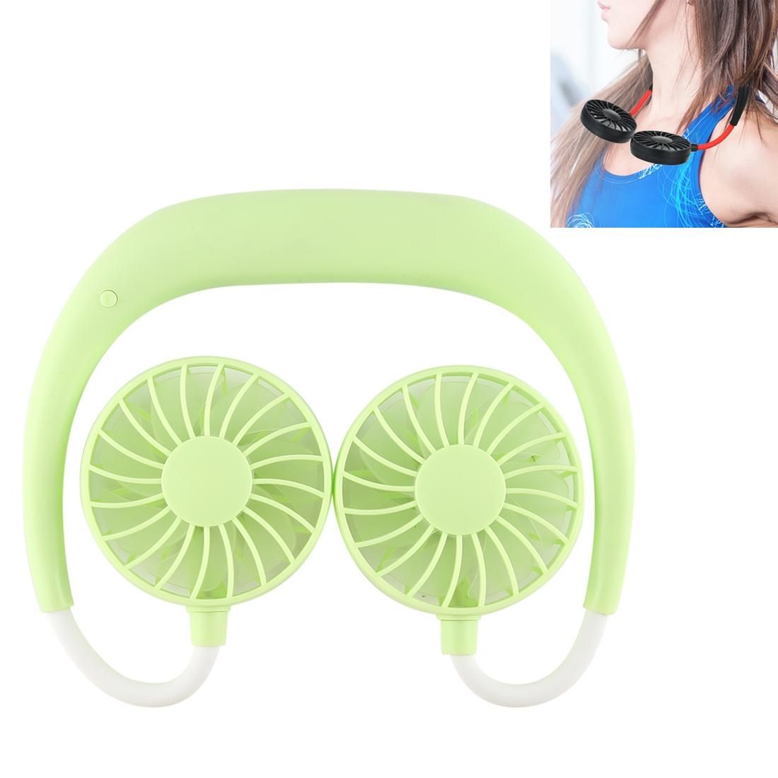 Multi-function Portable Adjustable Wearable Sport Fan (Grass Green)