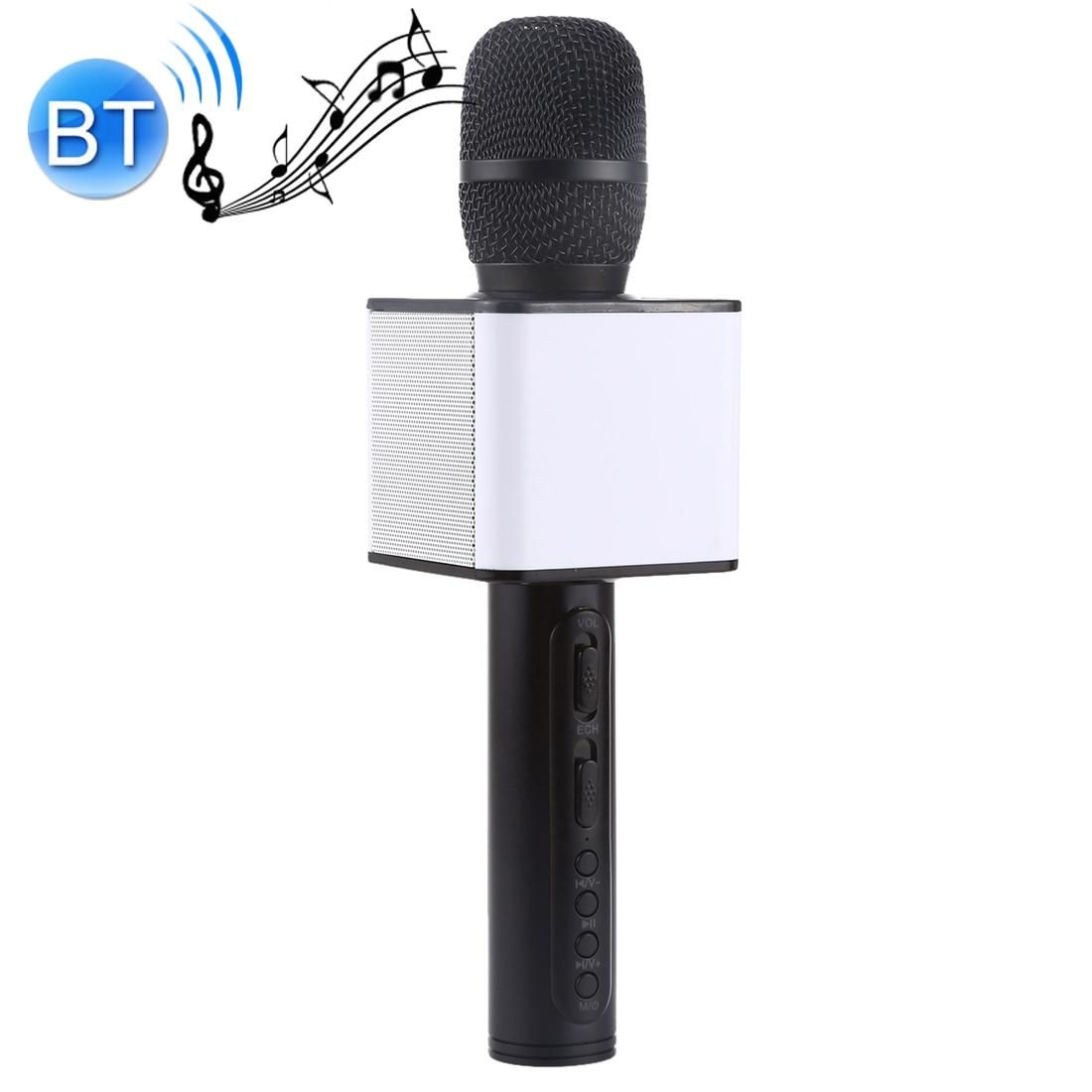 SDRD SD-08 Double Speakers High Sound Quality Handheld KTV Karaoke Recording Bluetooth Wireless Condenser Microphone (Black)