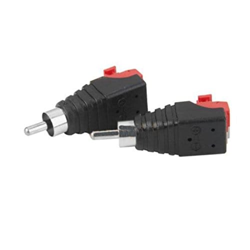 Speaker Wire Cable to Audio Male RCA Connector Adapter Jack Plug 10pcs/Set