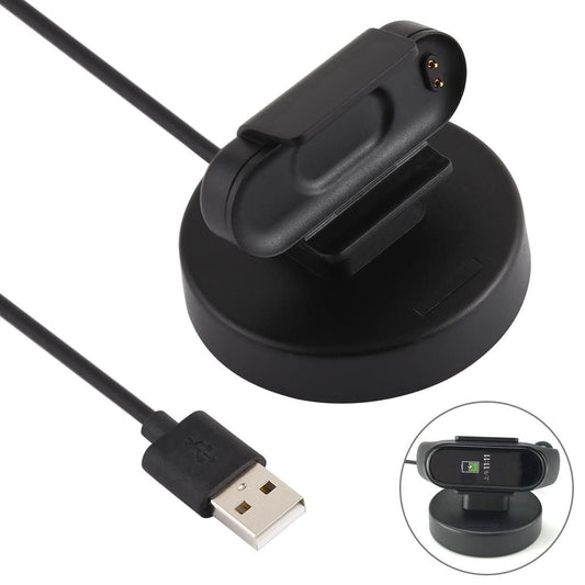 For Xiaomi Mi Band 4 Charger Charging Dock Base Stand Holder with 1m Charging Cable (Black)