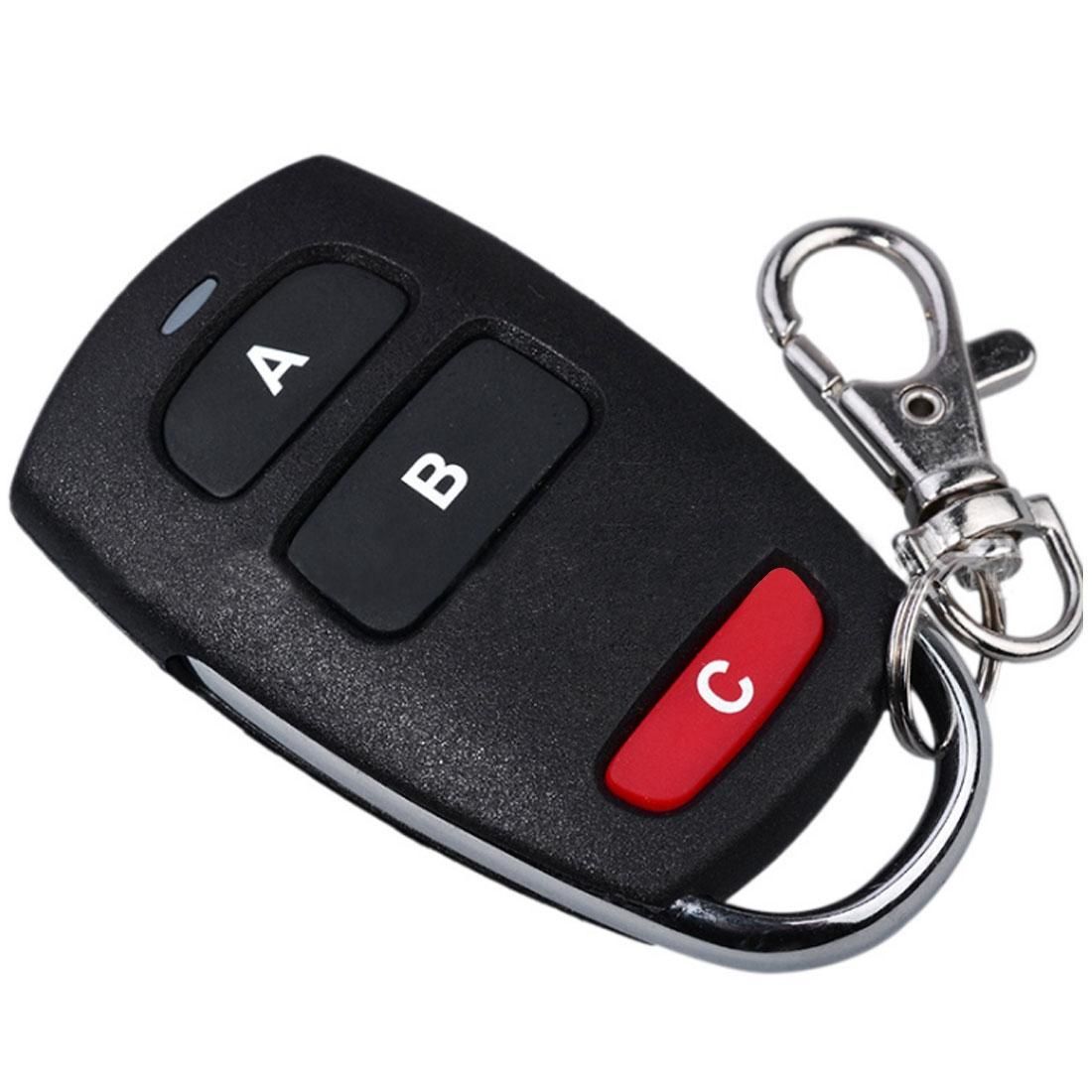 433MHz Copy Type Wireless Industrial 3 Buttons Copy Remote Control Transmitter (Black)