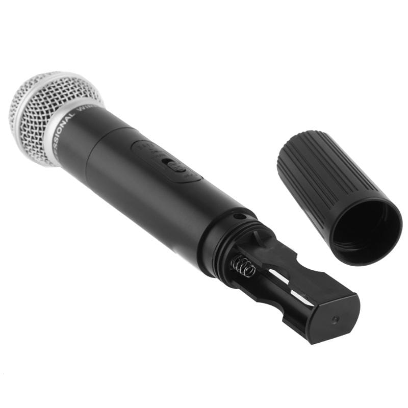 Handheld Multimedia Wireless Microphone with Receiver & 6.3mm Jack Adapter, Effective Distance: 30-50m