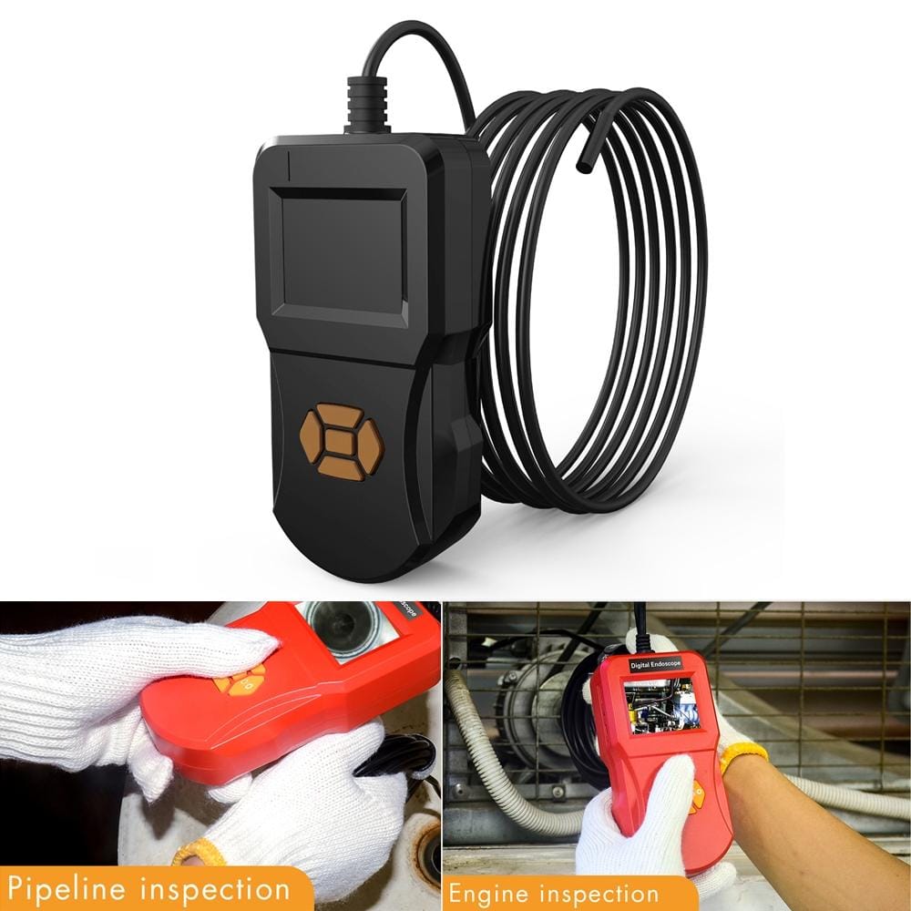 inskam127 IP67 HD Digital 2.4 inch Display Screen Handheld Endoscope Industrial Home Endoscopes,  Lens Size: 8mm, Hard Cable Length: 3m (Black)