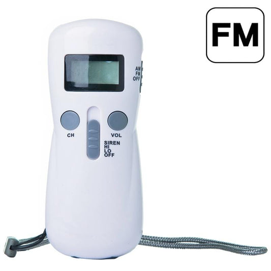 Multi-function Cranked Dynamo Power LED Flashlight with AM/FM Radio & Mobile Phone Charger