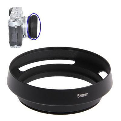 Metal Vented Lens Hood for Lens with 58mm Filter Thread (Black)