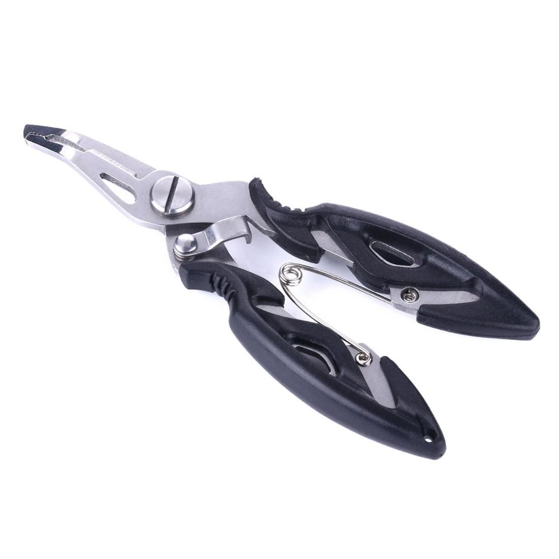 HENGJIA QT014 Multifunctional Stainless Steel Jaw Fishing Pliers Scissors Hook Removal Tool Line Cutter Fishing Tackle (Red)