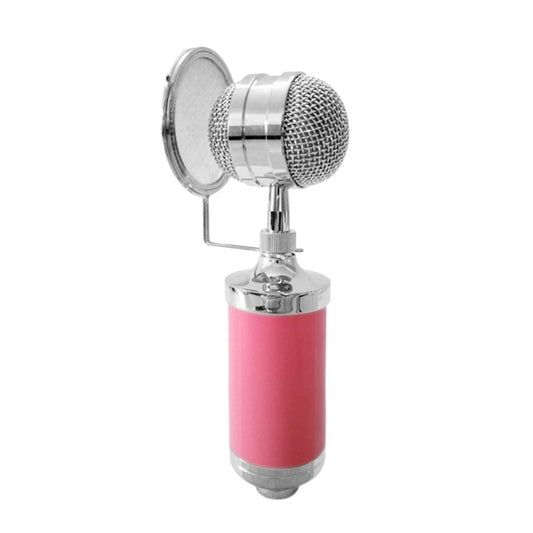 3000 Home KTV Mic Condenser Sound Recording Microphone with Shock Mount & Pop Filter for PC & Laptop, 3.5mm Earphone Port, Cable Length: 2.5m (Pink)