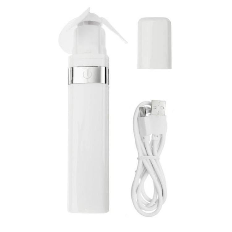 Mini Rechargeable Fan USB Electric Handheld Pocket Fan (White)
