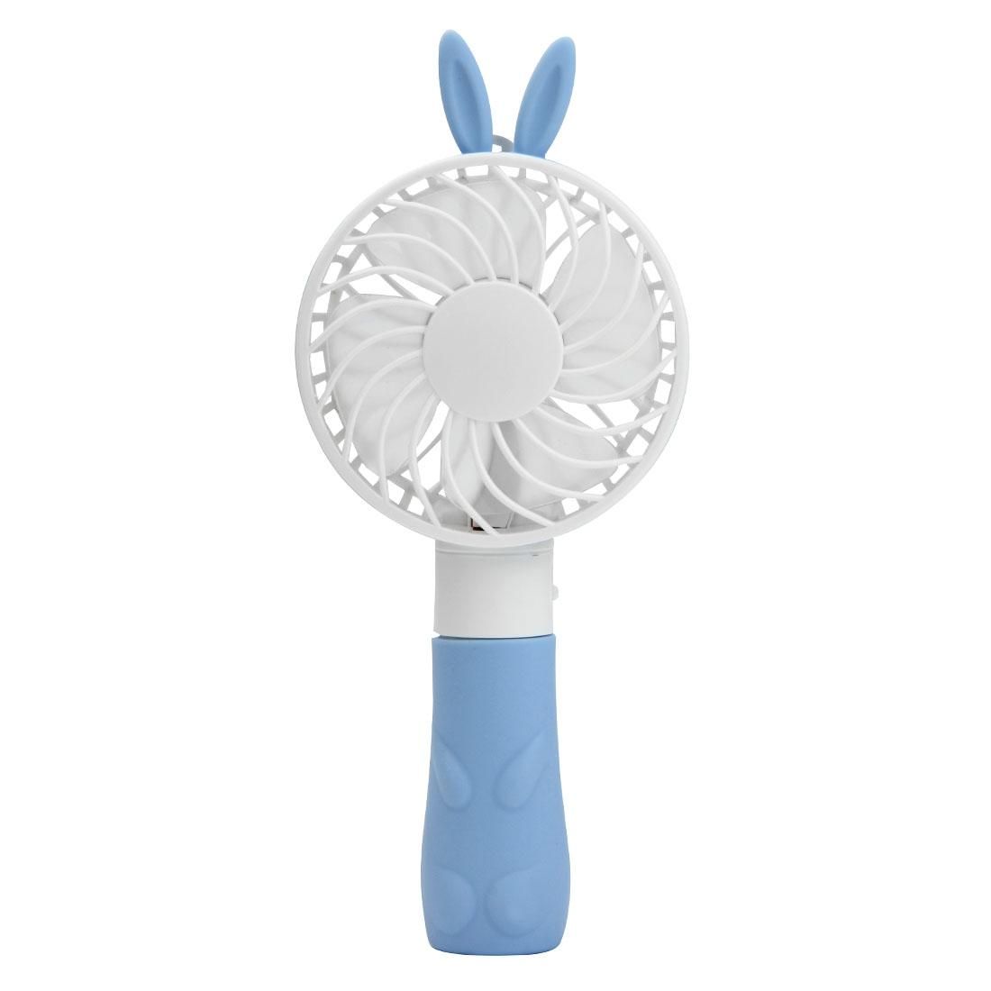 ZW-198 Princess Rabbit Style Mini Rechargeable Hand Held Fan (Blue)