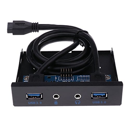 Front Panel 4 Ports USB 3.0 + 2 Ports USB 2.0 HUB Expansion Adapter with 15 Pin SATA Power Adapter