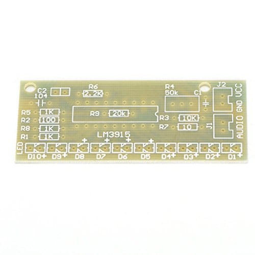 Audio Level Indicator Kit LM3915 DIY Module DC9V-12V 10 Segment Tin-Treated Pads