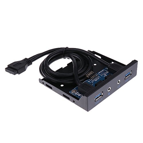 Front Panel 4 Ports USB 3.0 + 2 Ports USB 2.0 HUB Expansion Adapter with 15 Pin SATA Power Adapter