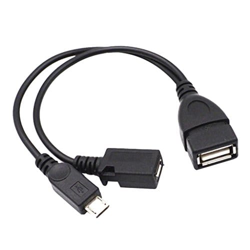 Micro USB Male to USB Female Host OTG Cable + Micro USB Adapter Y Splitter