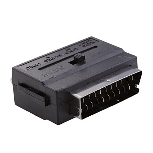 2 Pieces 21Pin SCART Male Plug To Composite 3RCA S-Video AV TV Audio Adapter
