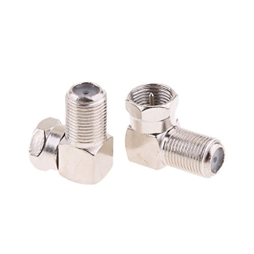 5X 90 Degree Right Angle Gold F RG6 RG59 Coaxial Coax Connector Adapter