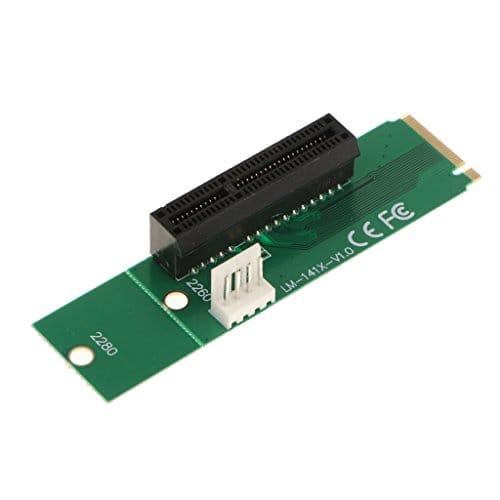 NGFF M2 M.2 to PCI-E PCI Express 4X 1x Slot Card Adapter with SATA Cable