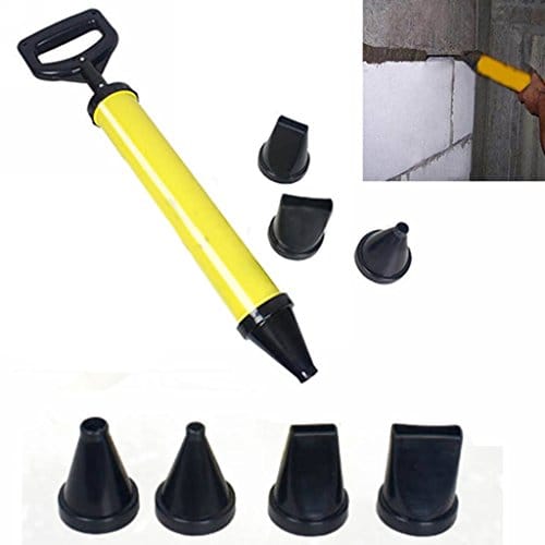 Mortar Gun for Brick Pointing and Tile Grouting Cement Applicator Tool Kit