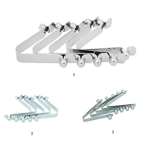 Pack of 5 Kayak Paddle Push Snap Button Tent Awning Pole Clips Hollow Double Pin 6MM x 7MM