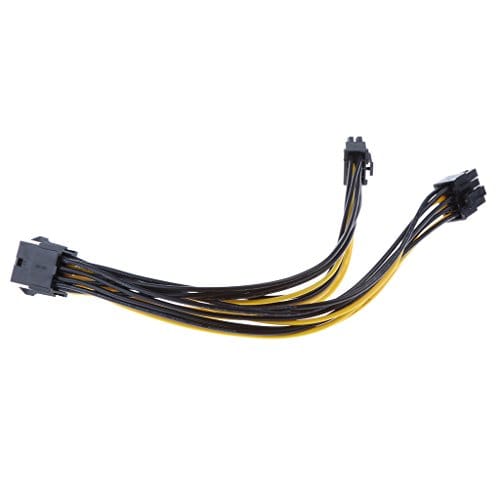8Pin to 2x8 Pin (6+2) PCI Express Adapter Graphics Splitter Extension Cable