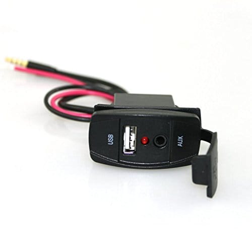 3.5mm Audio Jack AUX/USB Socket Adapter for Car Motorcycle Marine Boat RV