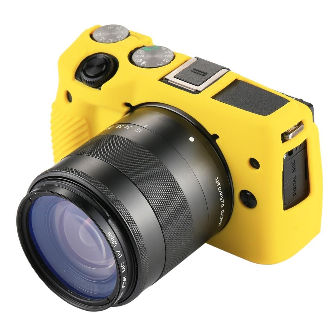 PULUZ Soft Silicone Protective Case for Canon EOS M3 (Yellow)