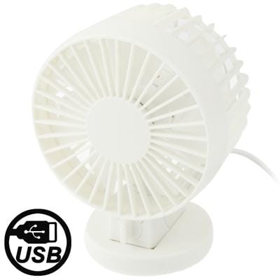 MSF-806 USB Dual Layers Blades Fan with Switch, Size: 13 x 10 x 7cm (White)