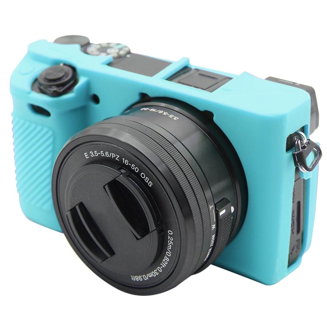 PULUZ Soft Silicone Protective Case for Sony ILCE-6300 / A6400 (Blue)