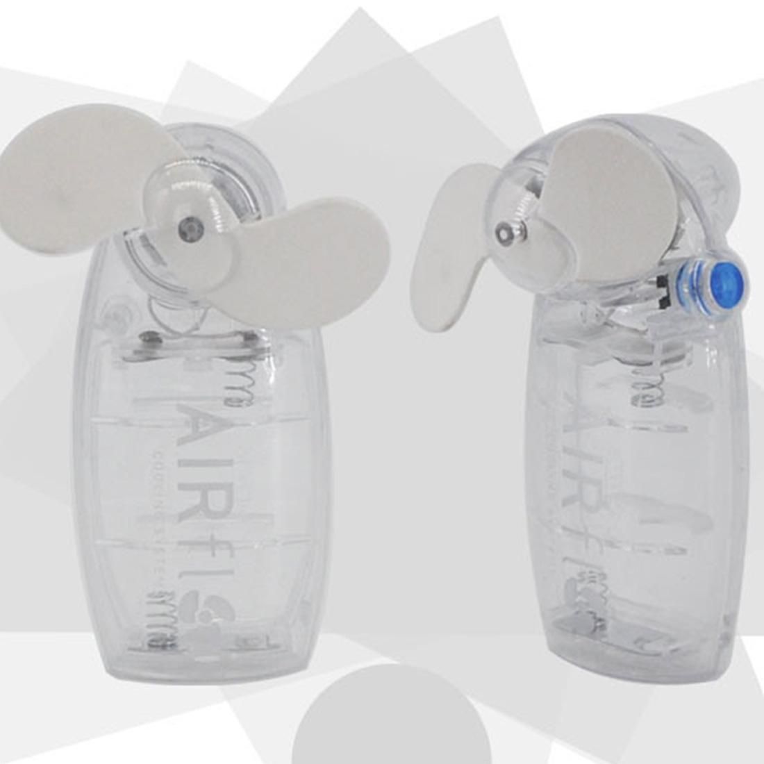 Portable Creative Lovely 3V Mini 2 Fan Blade Handheld Small Fan (White)