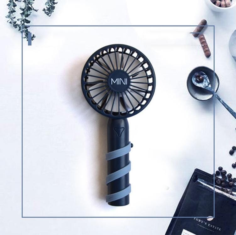 Simple Handheld Portable USB Mini Fan (Ink-blue Colour)