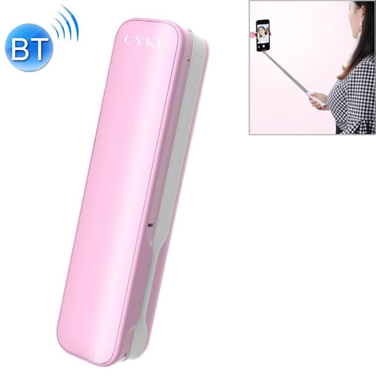 CYKE M1 Mini Universal Foldable Hidden One-piece Wireless Bluetooth Selfie Stick without Fill Light (Pink)