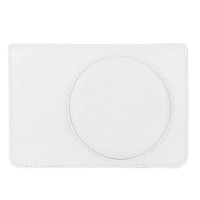 Digital Leather Camera Case Bag with Strap for CASIO ZR1000 (White)