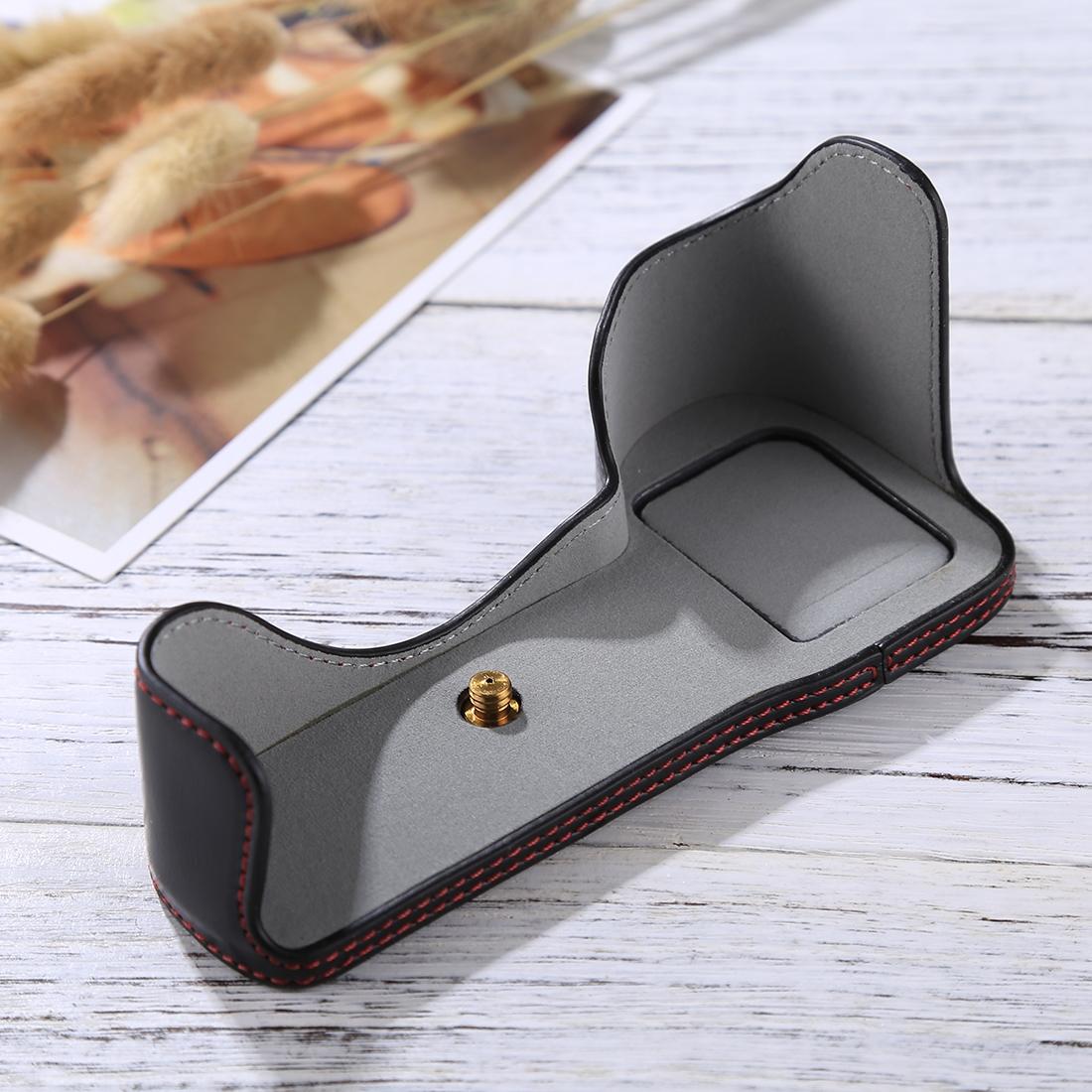 1/4 inch Thread PU Leather Camera Half Case Base for Sony A7S2 / A7R2 / A7K2 / A7 II (Black)